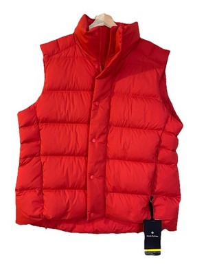 Lululemon Men s Wunder Puff Vest Winter 600 Down Large Red CRNR Zip Pocket NEW