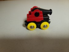 Brio Wooden Railway Pirate Cannon Train Good Condition but no sound