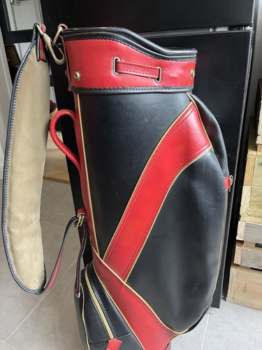 Vintage Slazenger Golf Cart Bag / Red & Black - Picture 3 of 12