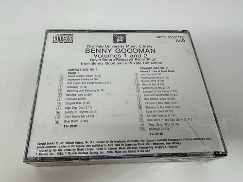 Amreco 1988 The Benny Goodman Yale Archives Vol. 1 & 2 Live at Basin St. CD - Picture 12 of 14