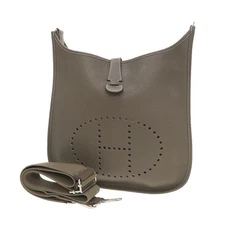 Hermes One-shoulder Bag Evelyn 3GM Etoupe Gray Taurillon Clemence Leather 99
