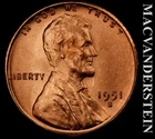 1951-S Lincoln Wheat Cent- Choice Gem Brilliant Unc Luster- No Reserve #K297