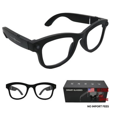 8MP AI Smart Glasses with HD Camera, Bluetooth Wearable Eyeglasses for Men M20