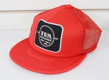 Yes Slaggard Trucker Hat Snapback Flat Brim Baseball Cap One Size Red