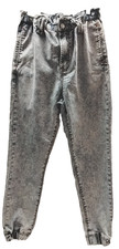 Women's 7 S.O.N.G.  Baggy Jogger Acid Wash Blue Jeans Denim Bottoms, Stretch NWT