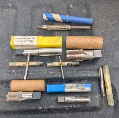 Hand Tap LOT 1 & 1/4 1/2 3/4 Karalloy + Others Tool Course Fine Thread Fix
