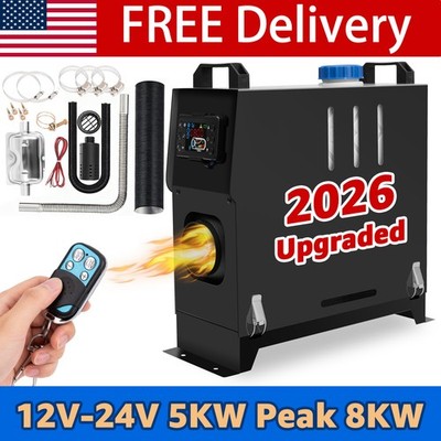 12V 24V 8KW Air Diesel Heater Night Parking Upgrade LCD For RV