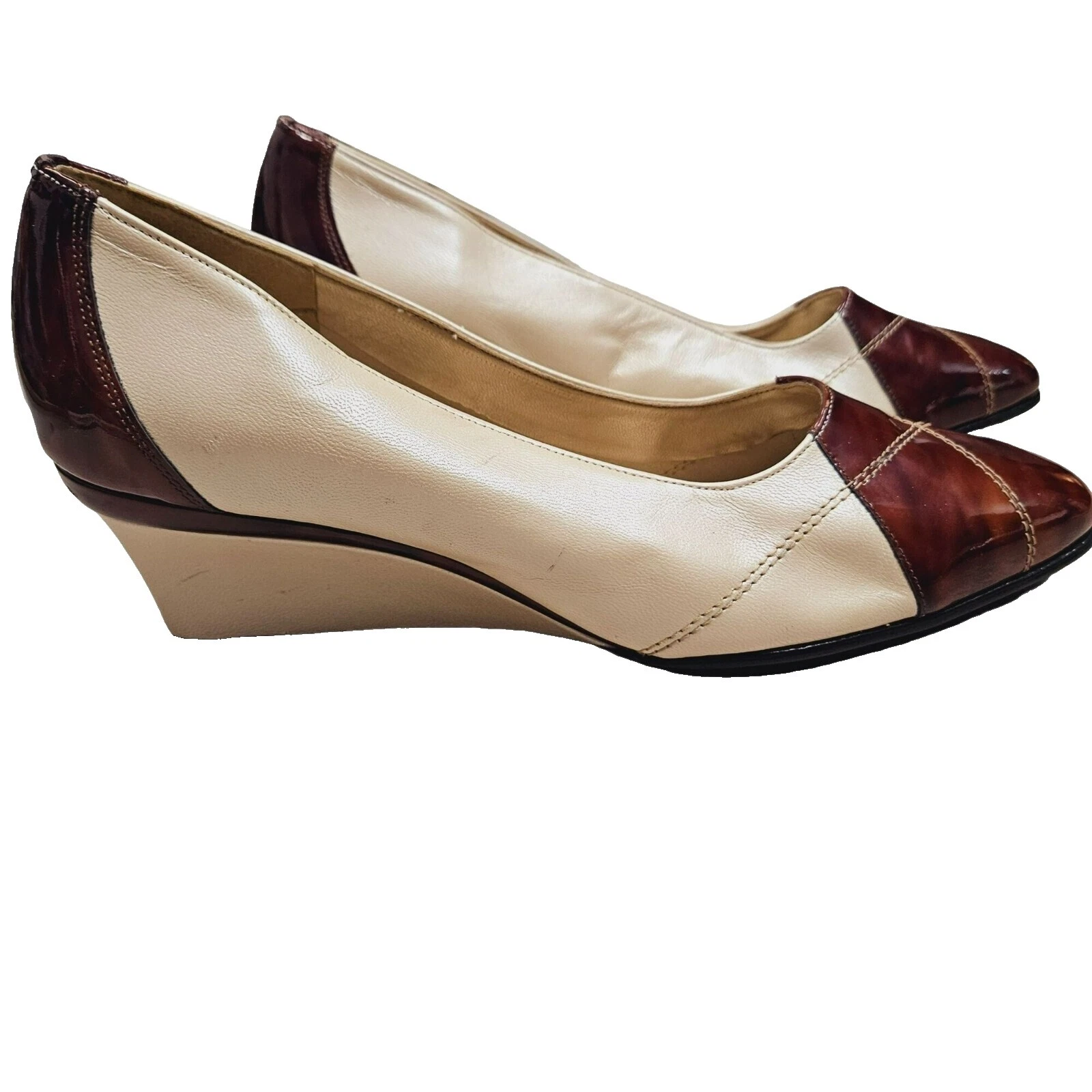 Calzado Vintage de Cuero Marrón para Mujeres