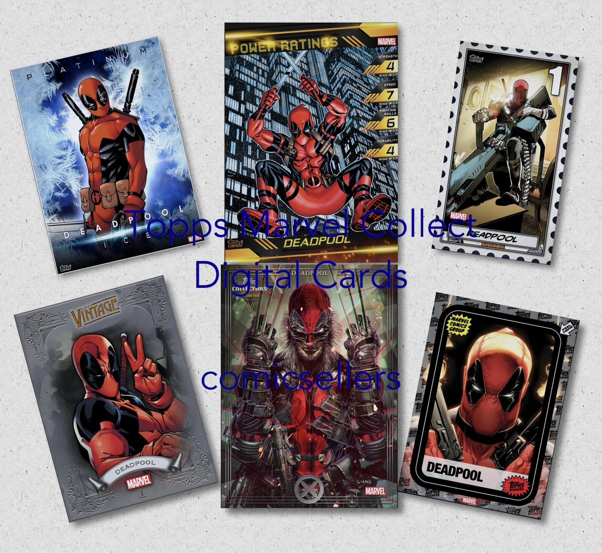 Topps Marvel Collect Deadpool Takeover 23 - 6 Card Rare Set No