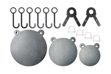 AR500 Steel Target 3/8" - Hangers and Gong Targets Combo Pack, Gong Target Ha...