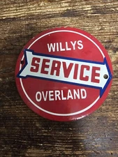 1950'S VINTAGE WILLYS SERVICE GAS STATION PORCELAIN SIGN 