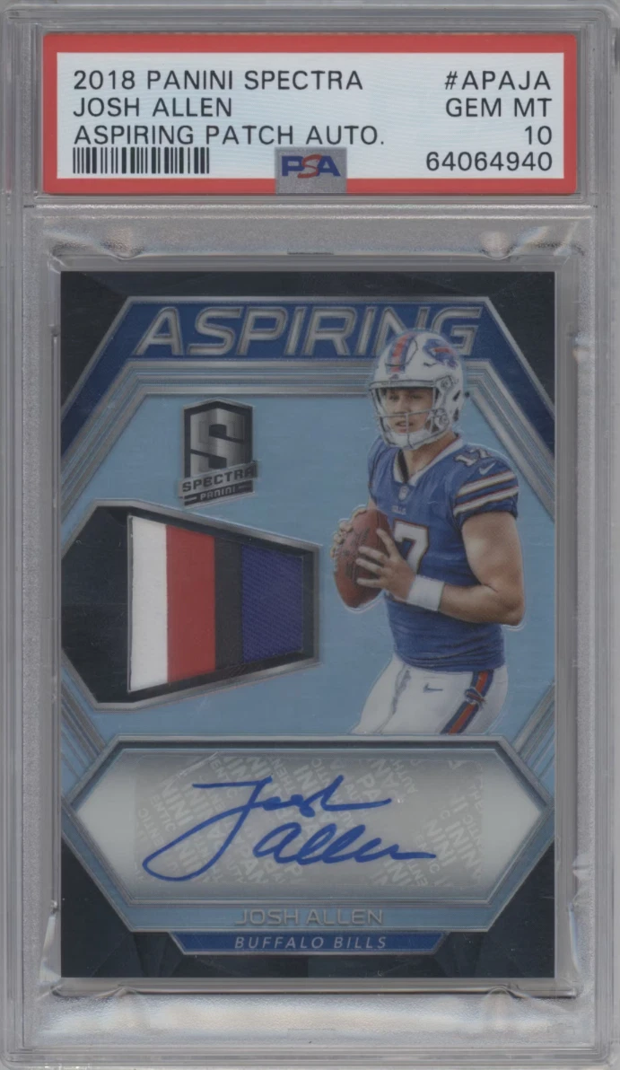 Josh Allen Panini Spectra Aspiring Patch Autograph #APAJA Base