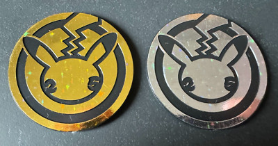 25th Anniversary Pikachu Coins wie abgebildet