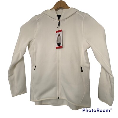 ANDREW MARC Jacket Women's Ivory Medium M Knit Fleece Performance Full Zip NEW