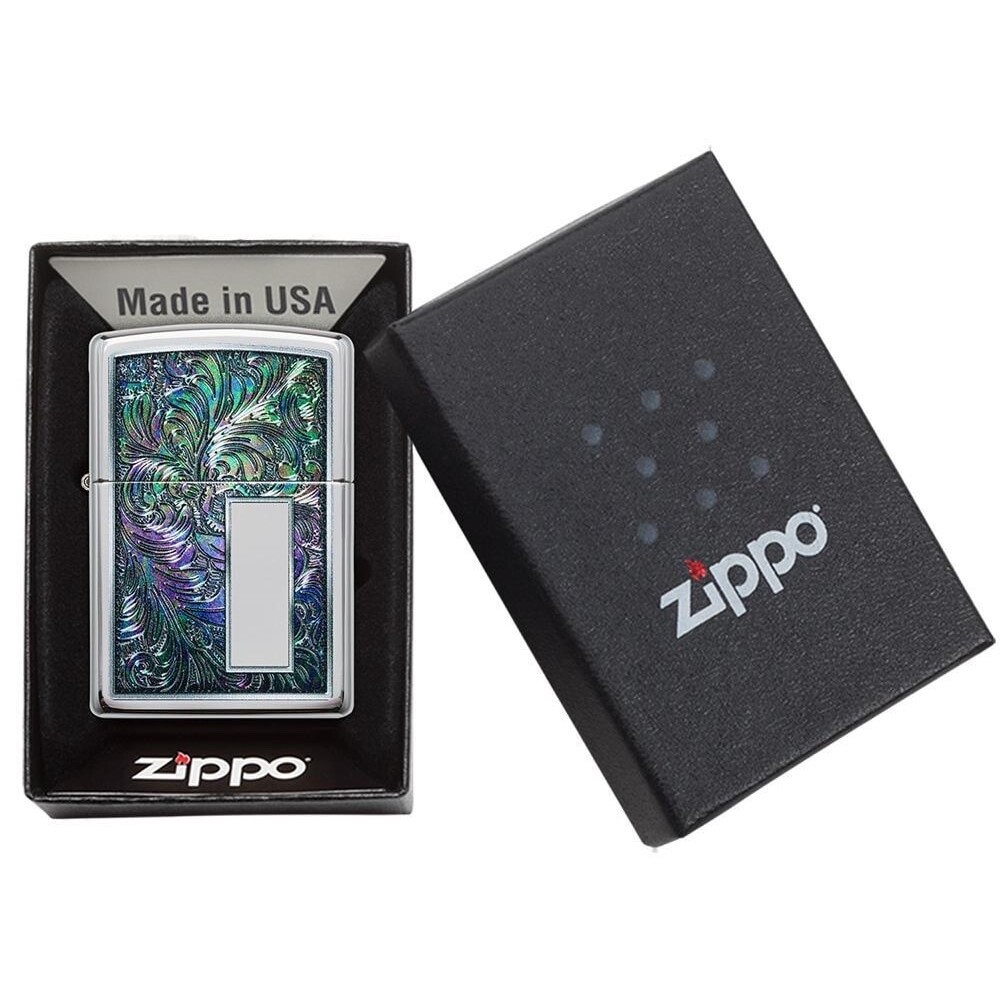 Zippo Windproof Lighter With Colorful Venetian Design, Item 49139