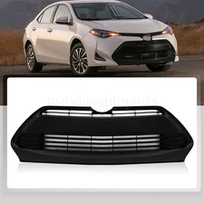 For 2017 2018 2019 Toyota Corolla L LE XLE Front Bumper Lower Grille Black Grill