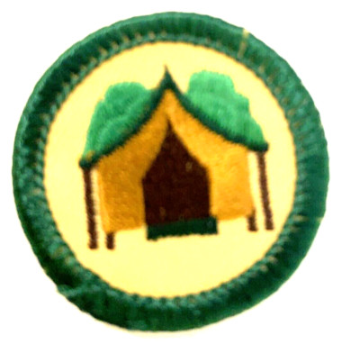 Vintage Junior Girl Scout CAMP TOGETHER-TROOP CAMPER  Badge 2001-2010 Tent