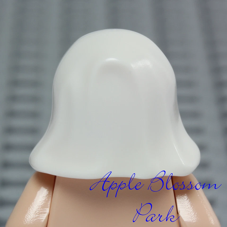 NEW Lego Minifig WHITE HOOD Star Wars Jedi Hat Castle Kingdoms Peasant Head Gear - Image 3 of 4