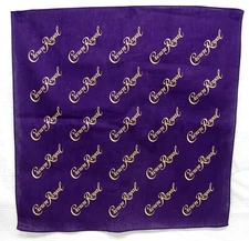(1) NEW Collectible Crown Royal Whiskey Bandana ~ Scarf ~ 21" x 21"