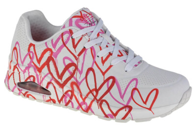 Sneaker Damen, Skechers Uno-Spread The Love, Weiß