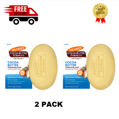 ( 2 PACK ) Palmer's Cocoa Butter Formula Daily Skin Therapy Cream Soap Bar,4.7oz