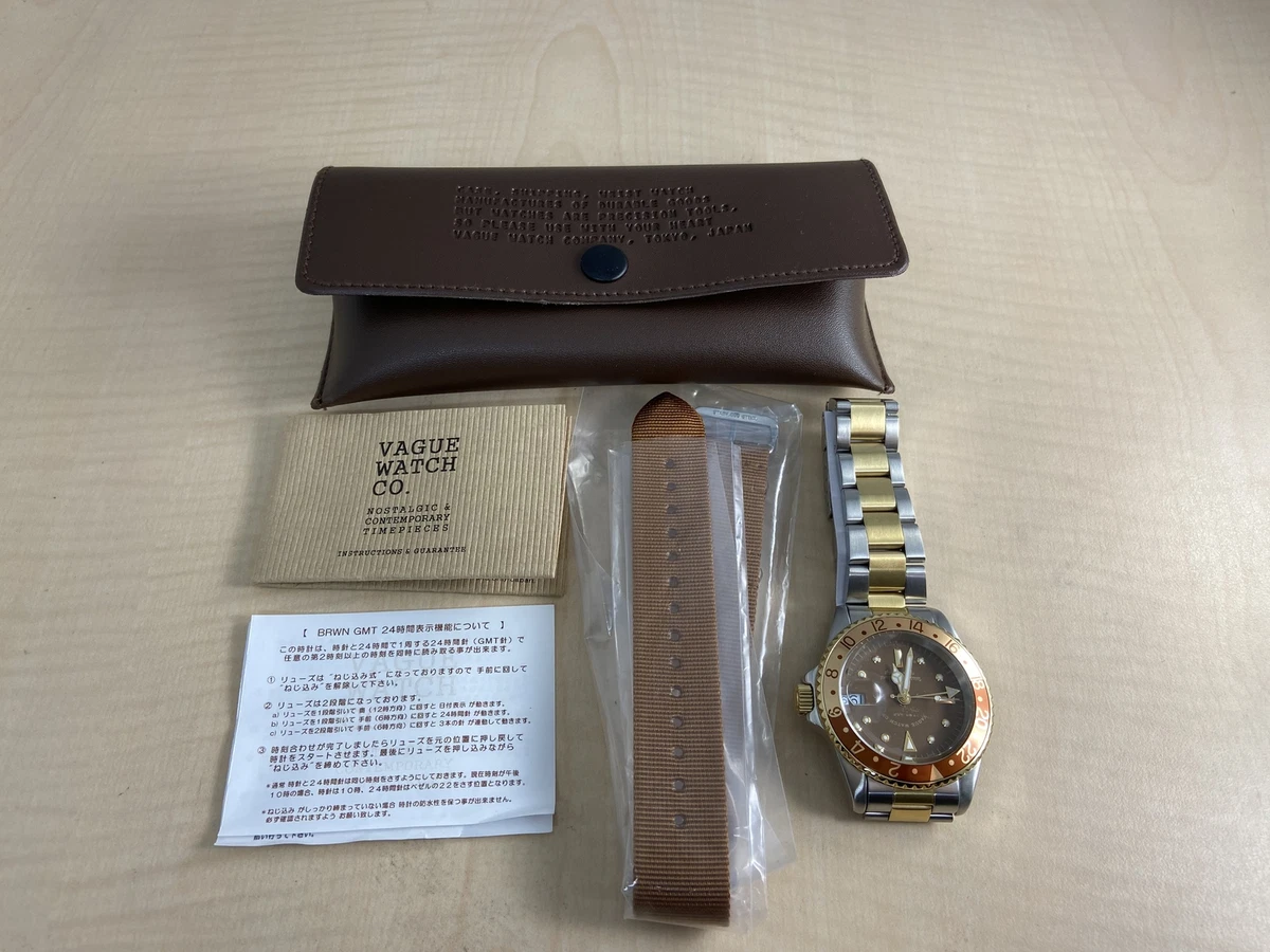 VAGUE WATCH Co. Watch BRWN GMT (Brown GM Tea) BG-L-001-SB