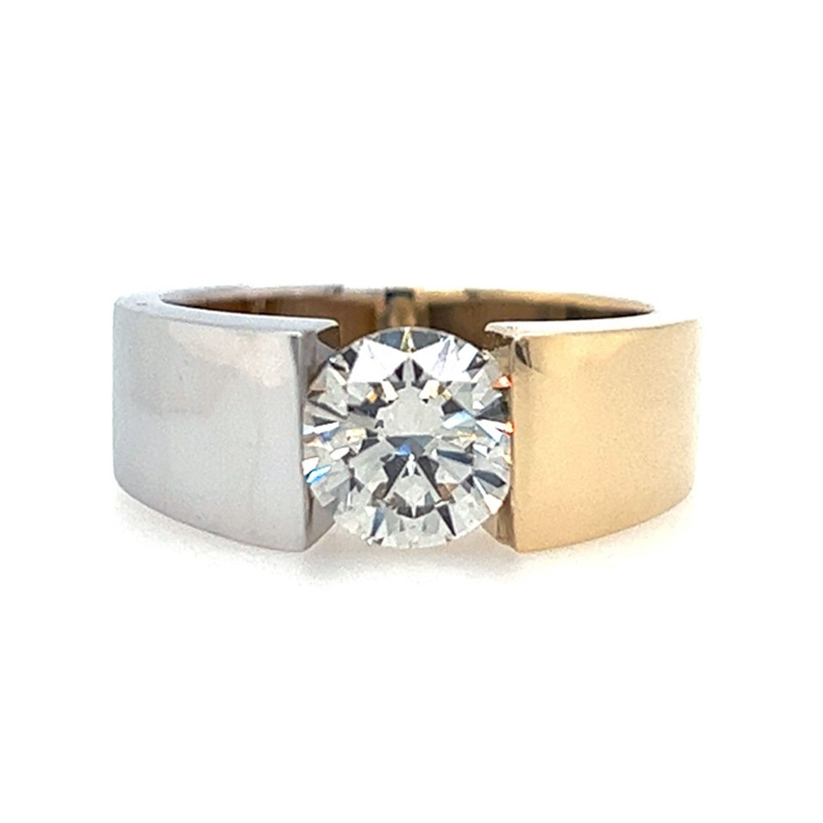 vs 18k gold price 14 carat diamond meaning ct G VS-1 Round Cut Lab Created Diamond Men's Ring 14K Two