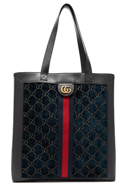 GUCCI GG Velvet Shopper Tote Bag | eBay 