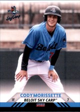 2022 Beloit Sky Carp Choice #19 Cody Morissette Manchester New Hampshire NH Card