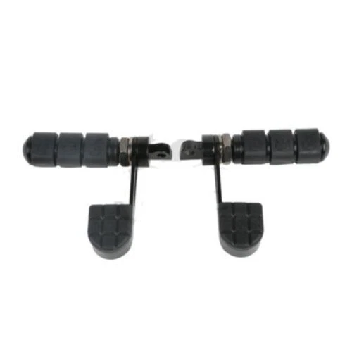 Black Anti-Vibe footpegs Harley Nightster Softail DYNA FXDF FAT BOB FXDC FXDX - Picture 3 of 3