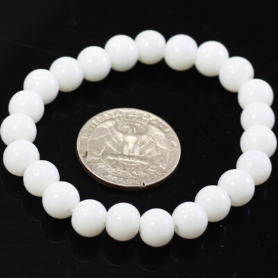 8MM Bead Handmade Natural Gemstone Balance Bracelet Round Healing Beautiful 7.5''