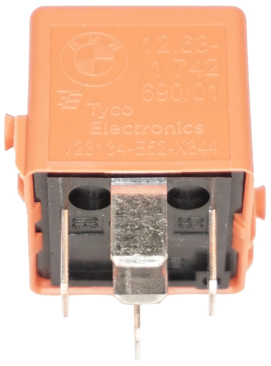 BMW Salmon 12 Volt Auto Relay 12631742690 Tyco V23134-E52-X344 New 
