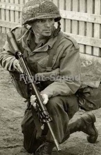 WW2 Picture Photo The perfect GI alert courageous well-trained soldier 3199