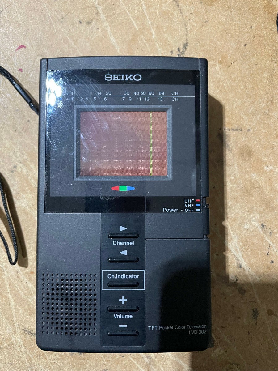 Vintage Seiko LVD-302 UHF VHF Color Pocket Television | eBay