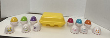 VTG Tomy Hide N Squeak Eggs Carton Shape Color Sorting Toy 1993 Complete