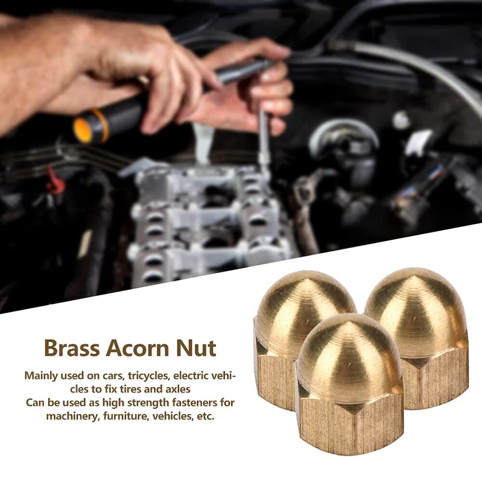 Hutmuttern M3 M4 M5 M6 M8 M10 M12 M14 - M20 Messing Sechskant Mutter DIN 1587 - Bild 4 von 4