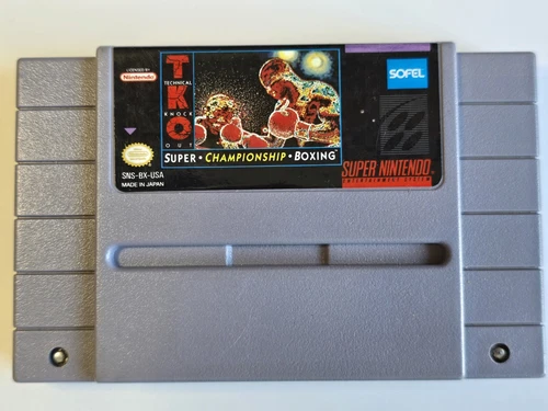 TKO Super Championship Boxing (Super Nintendo SNES) Cart Only Clean Tested Authe
