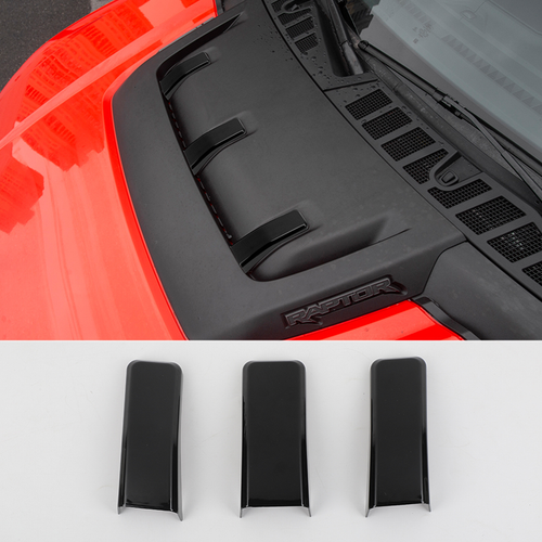 For Ford F150 Raptor 20212023 black Hood Scoop Air Vent Cover Trim