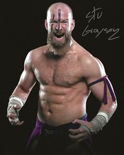 AEW STU GRAYSON Autographed Color 8x10 - Wrestling WWE/AEW Wrestling w/COA