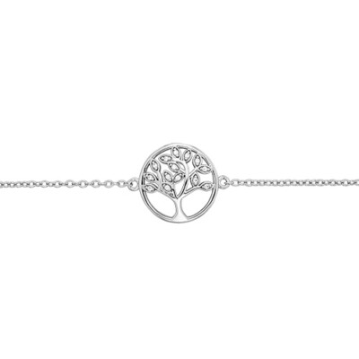 Sterling Silver Tree of Life Bracelet with White Cubic Zirconia | eBay UK