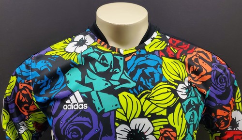 Adidas Tiro Flower Jersey, Black/White/Multicolor, Size S - Picture 3 of 12