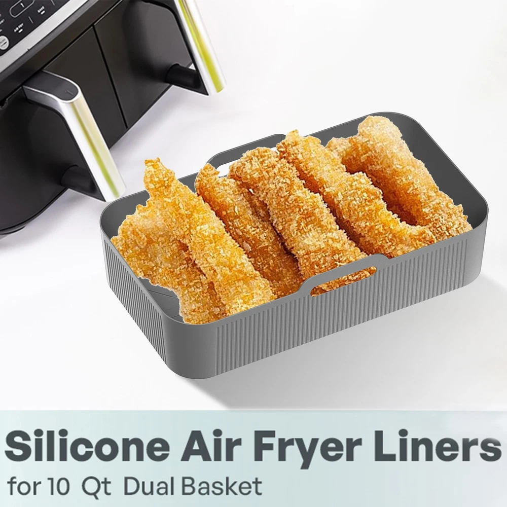 Air Fryer Silicone Pot Baking Basket Oven Non Stick Reusable Liner Rectangle