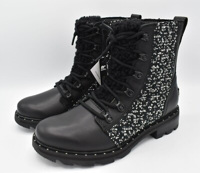 Sorel Womens Size 7.5 Lennox Lace Cozy Shearling Winter Waterproof Shoes Boots