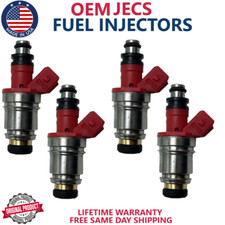 Pack Of 4 Oem Jecs Fuel Injectors For 1990-95 Nissan Pickup D21 2.4l I4 Js21-1