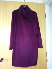 Ladies 100% Wool Purple Winter Coat