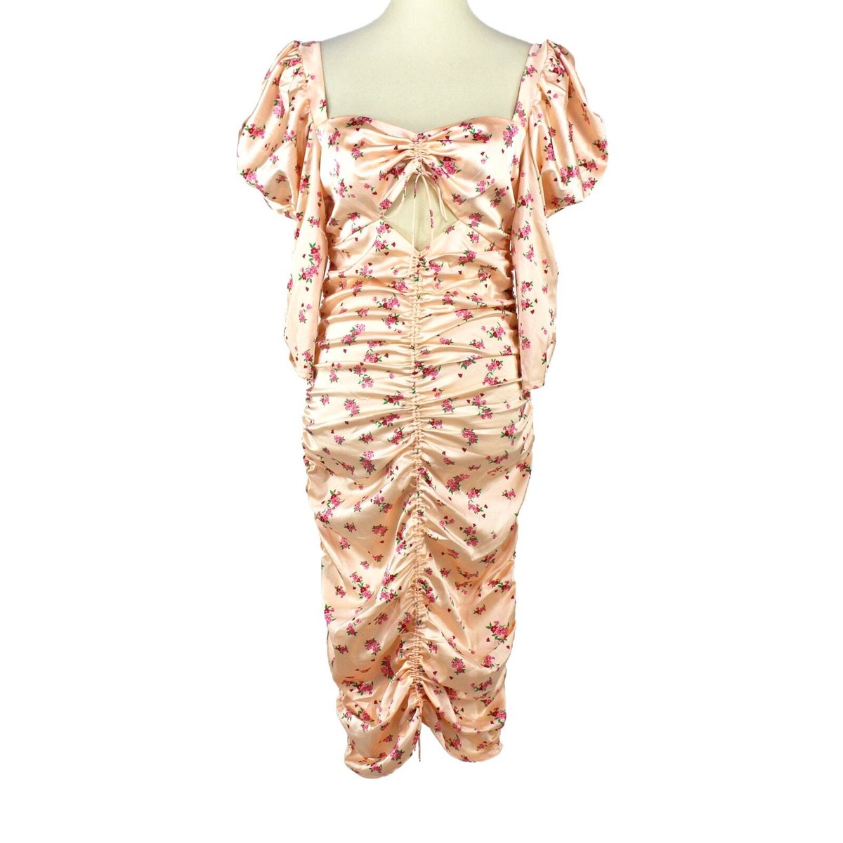 long floral midi dress Pleated Chiffon Floral Midi Dress
