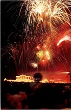 Fireworks Sky Hyde Park London Night Royal Wedding Postcard UNP VTG Mike Roberts