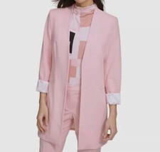 Calvin Klein Women's Pink Collarless Open-Front Blazer Jacket Petite Size 6P