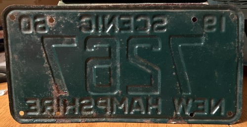 1960 New Hampshire license plate 7267 YOM DMV clear Ford Chevy Dodge - Picture 2 of 2