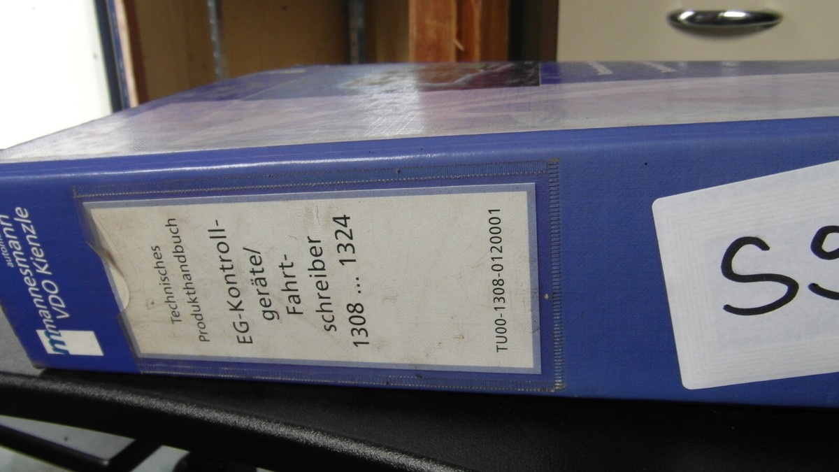 Mannesmann VDO Kienzle product manual EC recording device tachograph